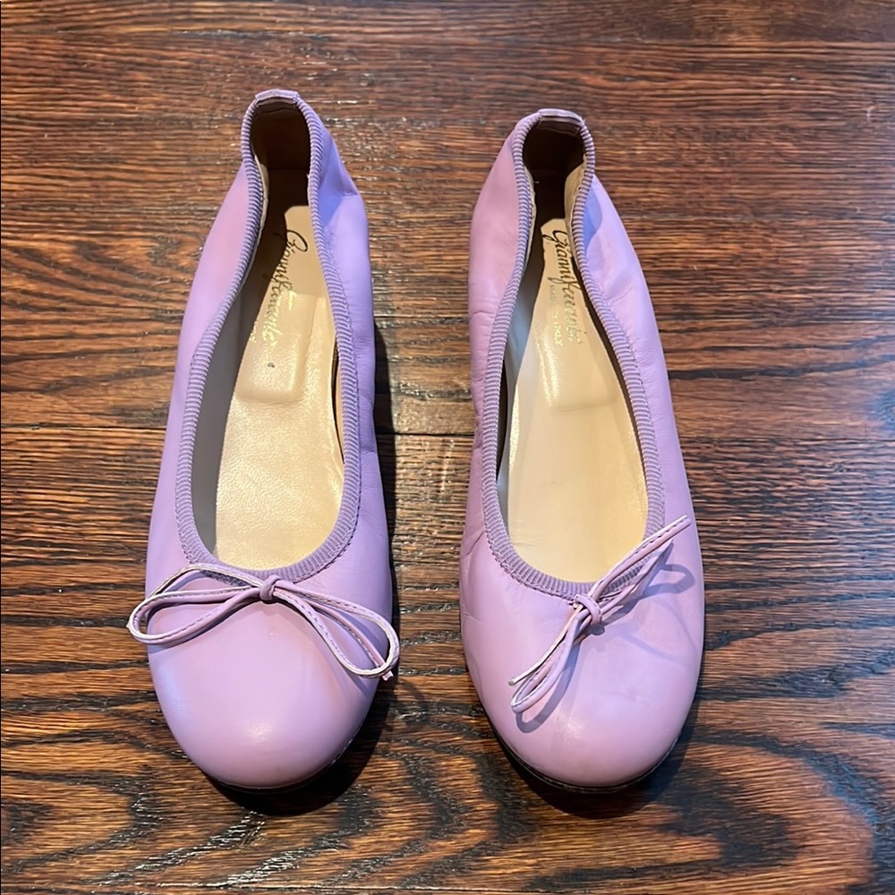 Chic Purple Ballet Chunky Kitten Heels!